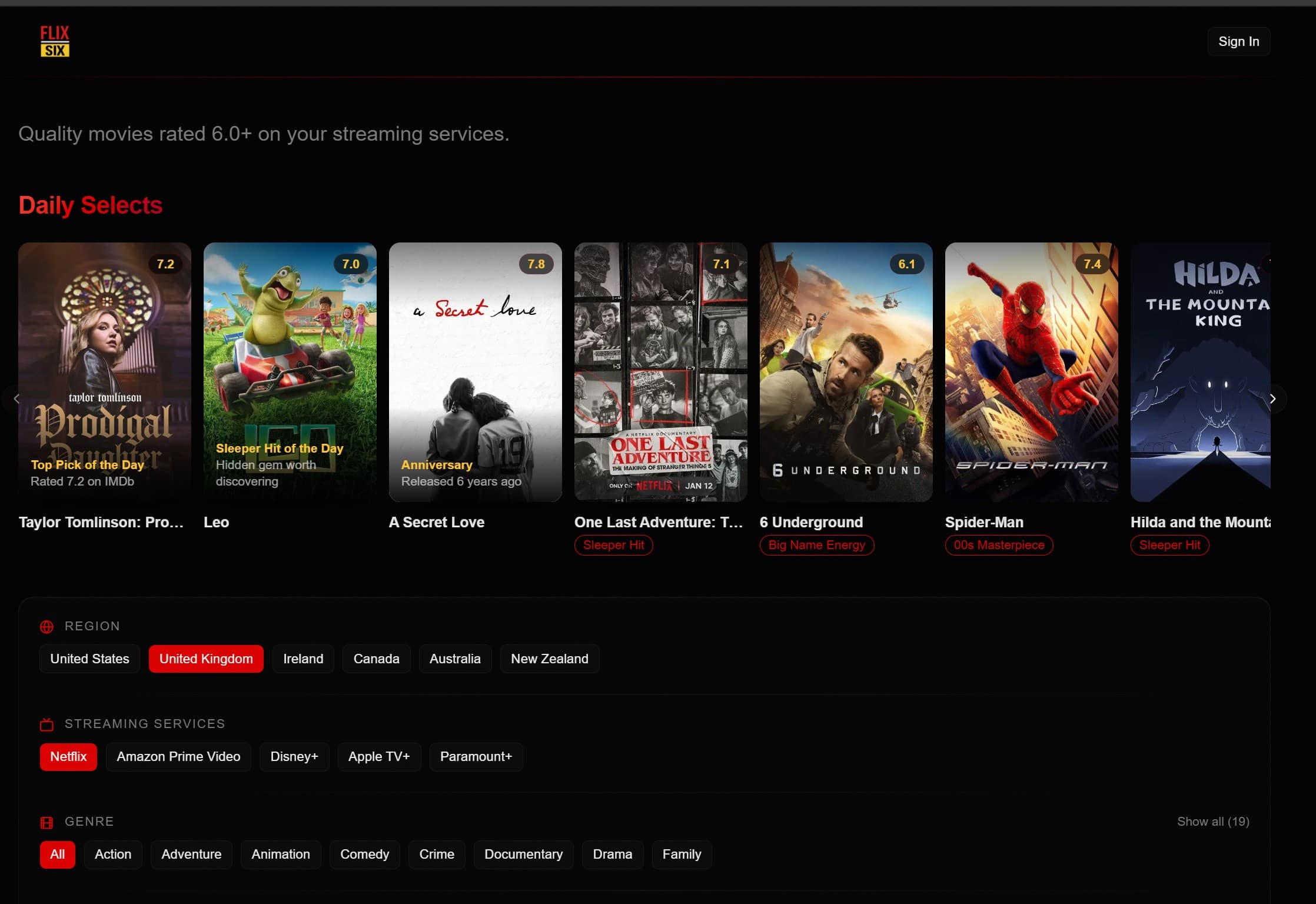 Flix Over Six